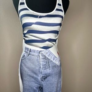 Women' Denim Print Bodycon Maxi Dress